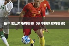 德甲球队游戏有哪些（德甲球队都有哪些）