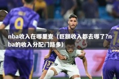 nba收入在哪里查（巨额收入都去哪了?nba的收入分配门路多）